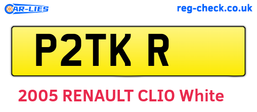 P2TKR are the vehicle registration plates.