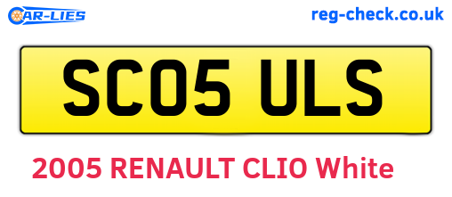 SC05ULS are the vehicle registration plates.