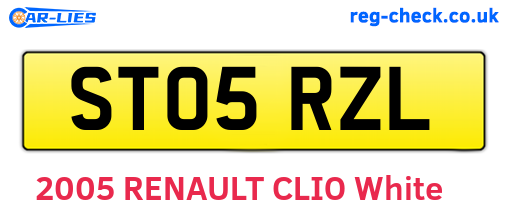 ST05RZL are the vehicle registration plates.