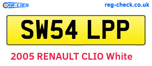 SW54LPP are the vehicle registration plates.