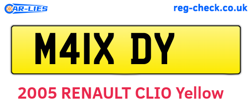 M41XDY are the vehicle registration plates.