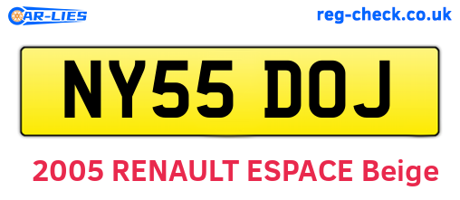 NY55DOJ are the vehicle registration plates.