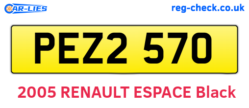 PEZ2570 are the vehicle registration plates.
