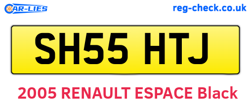 SH55HTJ are the vehicle registration plates.