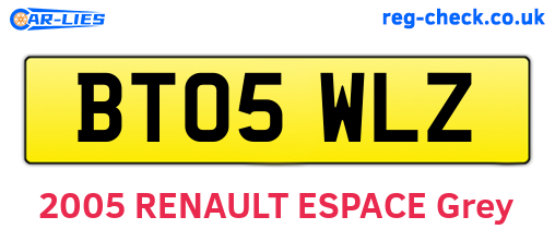 BT05WLZ are the vehicle registration plates.
