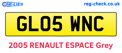 GL05WNC are the vehicle registration plates.