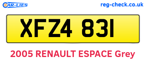XFZ4831 are the vehicle registration plates.