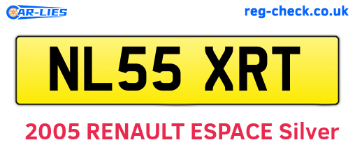 NL55XRT are the vehicle registration plates.