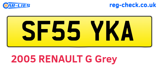 SF55YKA are the vehicle registration plates.