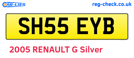 SH55EYB are the vehicle registration plates.