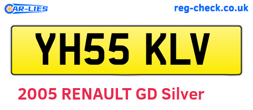 YH55KLV are the vehicle registration plates.
