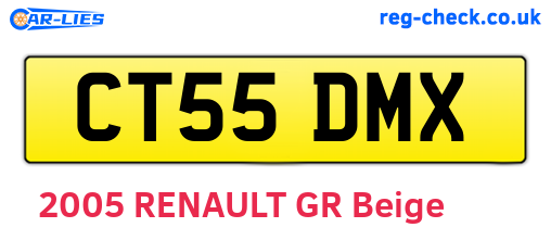 CT55DMX are the vehicle registration plates.