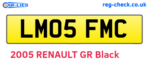 LM05FMC are the vehicle registration plates.