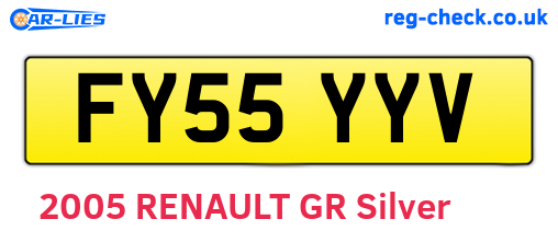 FY55YYV are the vehicle registration plates.