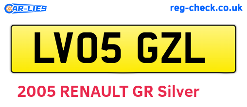 LV05GZL are the vehicle registration plates.