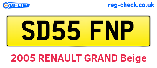 SD55FNP are the vehicle registration plates.