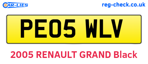 PE05WLV are the vehicle registration plates.