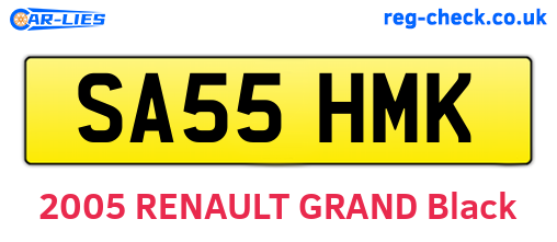 SA55HMK are the vehicle registration plates.