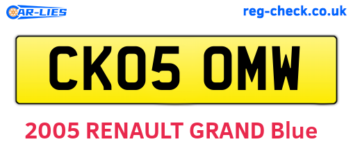 CK05OMW are the vehicle registration plates.