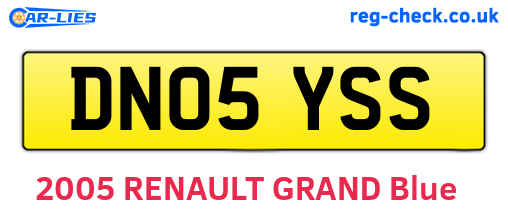 DN05YSS are the vehicle registration plates.