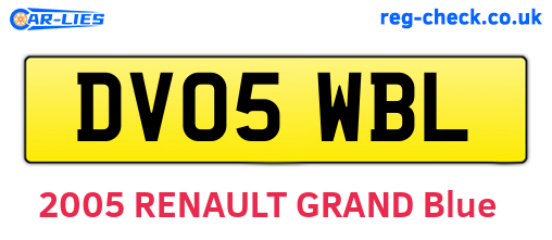DV05WBL are the vehicle registration plates.