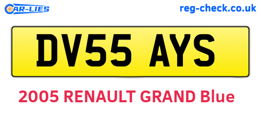 DV55AYS are the vehicle registration plates.