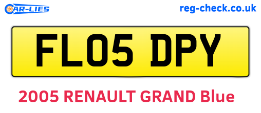 FL05DPY are the vehicle registration plates.