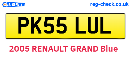 PK55LUL are the vehicle registration plates.
