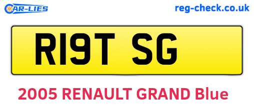 R19TSG are the vehicle registration plates.