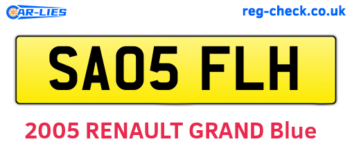 SA05FLH are the vehicle registration plates.