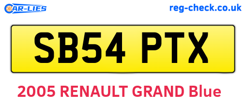 SB54PTX are the vehicle registration plates.