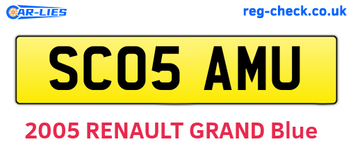 SC05AMU are the vehicle registration plates.