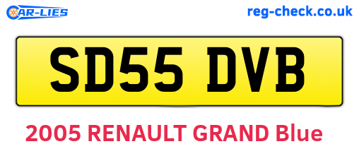 SD55DVB are the vehicle registration plates.