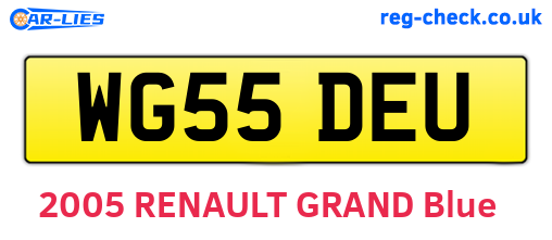 WG55DEU are the vehicle registration plates.
