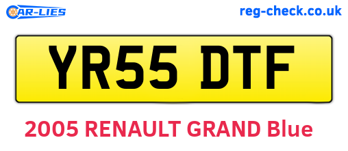 YR55DTF are the vehicle registration plates.