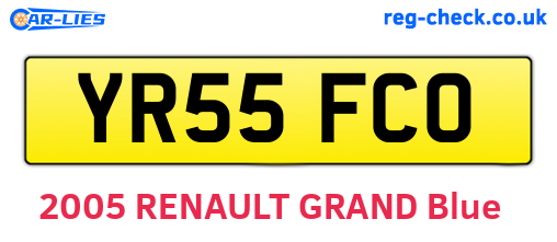 YR55FCO are the vehicle registration plates.