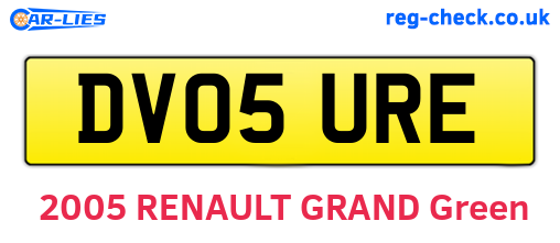 DV05URE are the vehicle registration plates.
