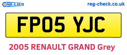 FP05YJC are the vehicle registration plates.