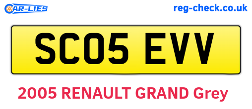SC05EVV are the vehicle registration plates.