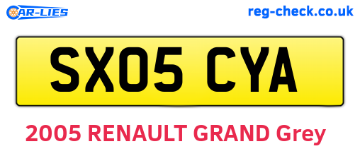 SX05CYA are the vehicle registration plates.