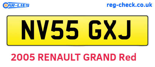 NV55GXJ are the vehicle registration plates.