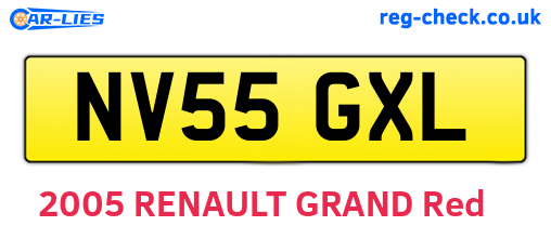 NV55GXL are the vehicle registration plates.
