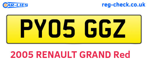 PY05GGZ are the vehicle registration plates.