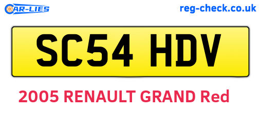 SC54HDV are the vehicle registration plates.