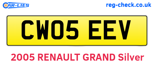 CW05EEV are the vehicle registration plates.