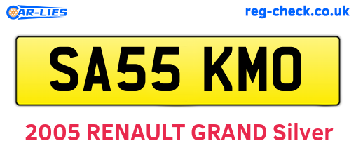 SA55KMO are the vehicle registration plates.