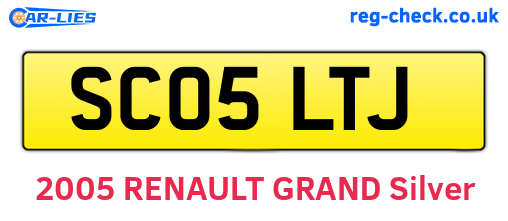 SC05LTJ are the vehicle registration plates.