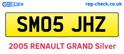 SM05JHZ are the vehicle registration plates.