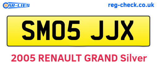 SM05JJX are the vehicle registration plates.