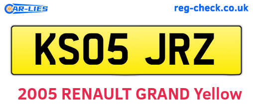 KS05JRZ are the vehicle registration plates.